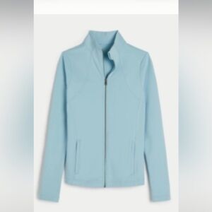 Hollister Gilly Hicks Active Recharge athletic zip up jacket XS light blue